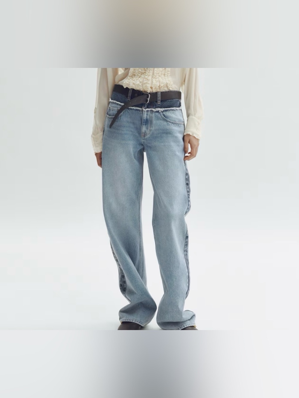 Hm Stella McCartney two tone straight leg jeans
